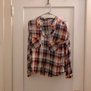 Lightweight long sleeve striped shirt/Plaid